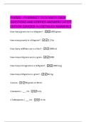PHAMA &ndash;  PHARMACY TECH MATH EXAM  QUESTIONS AND VERIFIED ANSWERS LATEST  EDITION &lpar;GRADED A&plus;&rpar; DETAILED ANSWERS&excl;&excl;