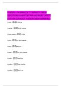 PHAMA &ndash;  PHARMACY TECH MATH EXAM  QUESTIONS AND VERIFIED ANSWERS LATEST  EDITION &lpar;GRADED A&plus;&rpar; DETAILED ANSWERS&excl;&excl;