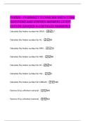 PHAMA &ndash;  PHARMACY TECH MATH EXAM  QUESTIONS AND VERIFIED ANSWERS LATEST  EDITION &lpar;GRADED A&plus;&rpar; DETAILED ANSWERS&excl;&excl; 