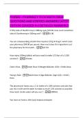 PHAMA &ndash;  PHARMACY TECH MATH EXAM  QUESTIONS AND VERIFIED ANSWERS LATEST  EDITION &lpar;GRADED A&plus;&rpar; DETAILED ANSWERS&excl;&excl; 