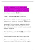 PHAMA &ndash;  PHARMACY TECH MATH EXAM  QUESTIONS AND VERIFIED ANSWERS LATEST  EDITION &lpar;GRADED A&plus;&rpar; DETAILED ANSWERS&excl;&excl;