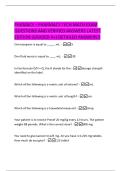 PHAMA &ndash;  PHARMACY TECH MATH EXAM  QUESTIONS AND VERIFIED ANSWERS LATEST  EDITION &lpar;GRADED A&plus;&rpar; DETAILED ANSWERS&excl;&excl;