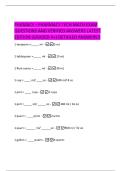 PHAMA &ndash;  PHARMACY TECH MATH EXAM  QUESTIONS AND VERIFIED ANSWERS LATEST  EDITION &lpar;GRADED A&plus;&rpar; DETAILED ANSWERS&excl;&excl;
