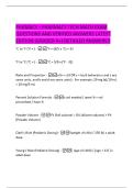 PHAMACY &ndash;  PHARMACY TECH MATH EXAM  QUESTIONS AND VERIFIED ANSWERS LATEST  EDITION &lpar;GRADED A&plus;&rpar; DETAILED ANSWERS&excl;&excl;