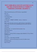 NEW YORK REAL ESTATE LICENSE EXAM  2025-2026&period; 30 QUESTIONS & CORRECT  VERIFIED ANSWERS&period; GRADED A