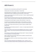 AED Exam A Questions and 100&percnt; Correct Answers