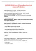 NUTR 3330 Midterm &num;3 Exam Questions And Answers A&plus; Graded 