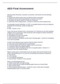AED Final Assessment Exam Questions and 100&percnt; Verified Answers 