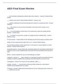 AED Final Exam Review With Questions and 100&percnt; Correct Answer Graded A&plus;