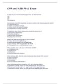 CPR and AED Final Exam Questions and Correct Answers 