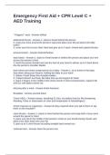 Emergency First Aid &plus; CPR Level C &plus; AED Training Exam Questions and Correct Answers
