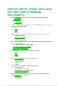 CMIT 321 ETHICAL HACKING FINAL EXAM WITH 100- CORRECT ANSWERS 2024GRADED A