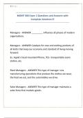 MGMT 300 Exam 1 Questions and Answers with Complete Solutions&excl;&excl;&excl;