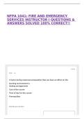 NFPA 1041&colon; FIRE AND EMERGENCY SERVICES INSTRUCTOR I QUESTIONS & ANSWERS SOLVED 100&percnt; CORRECT&excl;&excl;