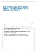THE OFFICIAL CSIA EXAM STUDY CARDS &vert; 156 QUESTIONS &vert; WITH ACTUAL SOLUTIONS&excl;&excl;