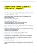 CISSP DOMAIN 1 EXAM QUESTIONS AND CORRECT ANSWERS 