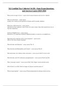 NJ Certified Tax Collector I & III - State Exam Questions  and Answers Latest 2025-2026