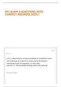 PFT EXAM 4 QUESTIONS WITH CORRECT ANSWERS 2025&excl;&excl;