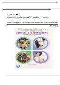 TEST BANK FOR Community Health Nursing&colon; A Canadian Perspective 5th Edition by Lynnette Leeseberg Stamler&comma; Lucia Yiu &comma; Aliyah Dosani ISBN&colon; 978-0134837888 COMPLETE GUIDE 100 &percnt; VERIFIED A&plus;GRADE ASSURED &excl;&excl;&excl;&excl; LATEST UPDATE&excl;&excl;&excl;&excl;&excl;