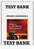 Nursing Leadership & Management &ndash; 3rd Edition by Patricia Kelly &ndash; Complete Test Bank for Chapters 1&ndash;31