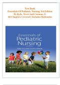 Test Bank for Essentials of Pediatric Nursing 3rd Edition By Theresa Kyle&comma; Susan Carman&vert;9781451192384&vert; All Chapters 1-29&vert; LATEST 2025