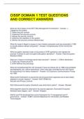 CISSP DOMAIN 1 TEST QUESTIONS AND CORRECT ANSWERS 