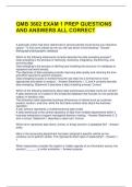 QMB 3602 EXAM 1 PREP QUESTIONS AND ANSWERS ALL CORRECT 