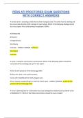 PEDS ATI PROCTORED EXAM QUESTIONS WITH CORRECT ANSWERS