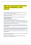 QMB 3602 EXAM QUESTIONS WITH VERIFIED ANSWERS LATEST UPDATE 