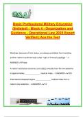 Basic Professional Military Education &lpar;Enlisted&rpar; &ndash; Block 4&colon; Operational Law & U&period;S&period; Naval Policy &ndash; 2025 Verified Exam Guide with Key Q&A on UNCLOS&comma; EEZ&comma; ROE & SRUF