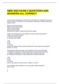 QMB 3602 EXAM 3 QUESTIONS AND ANSWERS ALL CORRECT 