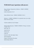 NURS 642 Exam 1 questions with answers