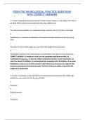 PEDIATRIC NEUROLOGICAL PRACTICE QUESTIONS WITH CORRECT ANSWERS