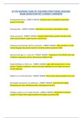 ATI PN NURSING CARE OF CHILDREN PROCTORED 2025&sol;2026 EXAM QUESTIONS WIT CORRECT ANSWERS