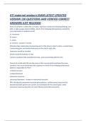 ATI maternal newborn nursing EXAM LATEST UPDATED VERSION 130 QUESTIONS AND VERIFIED CORRECT ANSWERS JUST RELEASED