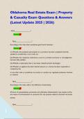Oklahoma Real Estate Exam &vert; Property & Casualty Exam Questions & Answers &lpar;Latest Update 2025 &vert; 2026&rpar;  