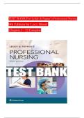 TEST BANK For Leddy & Pepper&rsquo;s Professional Nursing 9th Edition by Lucy Hood Chapters 1 - 22 Complete