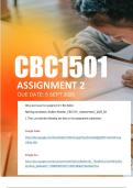 CBC1501 Assignment 2 ANSWERS Semester 2 2025 - Due 5 September 2025