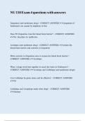 NU 150 Exam 4 questions with answers