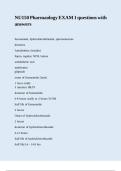 NU150 Pharmaology EXAM 1 questions with answers