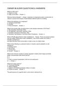 OWNER BUILDER QUESTIONS & ANSWERS