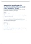 ATI Pharmacology Proctored EXAM LATEST UPDATED VERSION 250 QUESTIONS AND VERIFIED CORRECT ANSWERS JUST RELEASED