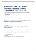 NUR 603 advanced nursing Final EXAM LATEST UPDATED VERSION QUESTIONS AND VERIFIED CORRECT ANSWERS JUST RELEASED