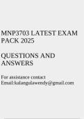 MNP3703 Assignment 1 &lpar;COMPLETE ANSWERS&rpar; Semester 2 2025 - DUE 11 September 2025