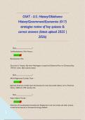 OSAT - U&period;S&period; History&sol;Oklahoma History&sol;Government&sol;Economics &lpar;017&rpar; strategies review of key quizzes & correct answers &lpar;latest upload 2025 &vert; 2026&rpar;