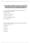 NSG 6998 FNP PREDICTOR EXAM 2025&sol;2026 QUESTIONS AND ANSWERS GRADED A&plus;