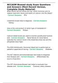 NCCAOM Biomed study Exam Questions and Answers &lpar;Most Recent Version&comma; Complete Study Material&rpar;&period;