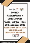 SUS1501 ASSIGNMENT 7 2025 &lpar;Answer Guide&rpar; 590462 &ndash; Due 30 September 2025