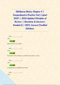 Oklahoma History Chapter 4 &vert; Comprehensive Practice Test&vert; Latest 2025 &vert; 2026 Update&rpar; Principles of Review &vert; Questions & Answers&vert; Graded A&vert; 100&percnt; Correct &lpar;Verified Solutions&period;       