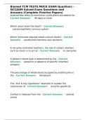 Biomed TCM TESTS MOCK EXAM Questions &ndash; NCCAOM Solved Exam Questions and Answers